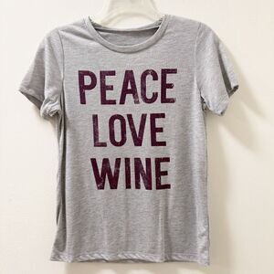 Grayson Threads “Peace Love Wine” Short Sleeve T-Shirt - Size Small